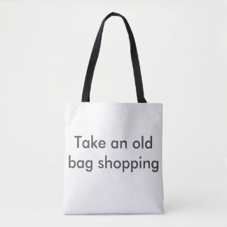 Nehmen Sie ein Einkaufen der alten Tasche. Tasche