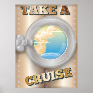 Nehmen Sie ein Reiseplakat für einen Cartoon Poster