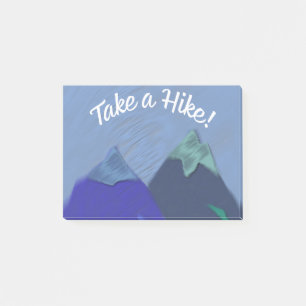 Nehmen Sie ein Wandergebirgsdesign Post-it Klebezettel