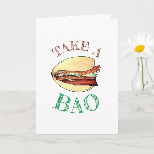 NEHMEN Sie eine BAO Pork Benges Bun Chinesisch tai Karte (Kleine Pflanze)