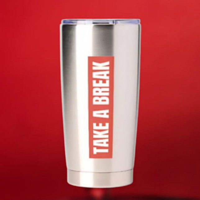 Nehmen Sie eine Break Red Block Thermal Tumbler. Thermobecher (Von Creator hochgeladen)