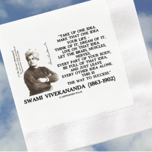 Nehmen Sie eine Idee auf, die Idee zu Ihrem Lebens Serviette