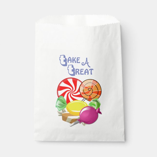 Nehmen Sie eine Leckerei Candy Geschenktütchen (Vorderseite)