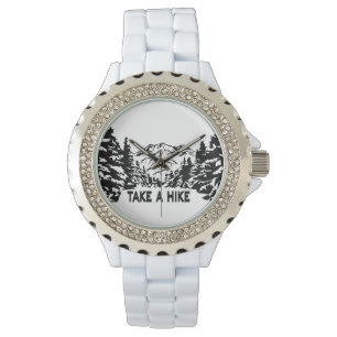 Nehmen Sie eine monochrome Berglandschaft zu Wande Armbanduhr