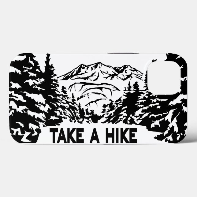Nehmen Sie eine monochrome Berglandschaft zu Wande Case-Mate iPhone Hülle (Rückseite (Horizontal))