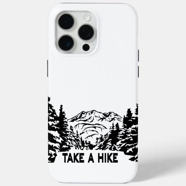 Nehmen Sie eine monochrome Berglandschaft zu Wande Case-Mate iPhone Hülle (Rückseite)