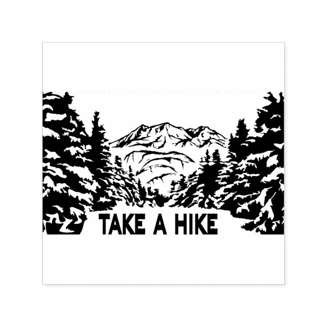 Nehmen Sie eine monochrome Berglandschaft zu Wande Permastempel (Design)