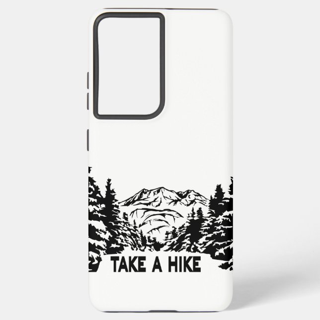 Nehmen Sie eine monochrome Berglandschaft zu Wande Samsung Galaxy Hülle (Rückseite)