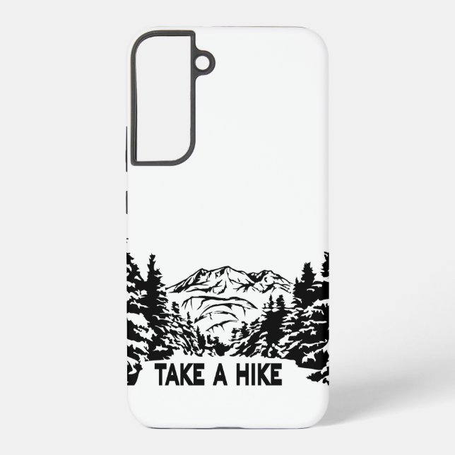 Nehmen Sie eine monochrome Berglandschaft zu Wande Samsung Galaxy Hülle (Rückseite)