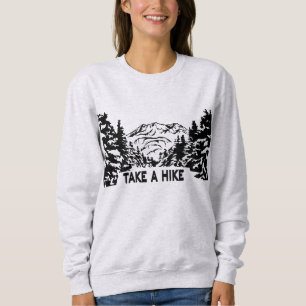 Nehmen Sie eine monochrome Berglandschaft zu Wande Sweatshirt
