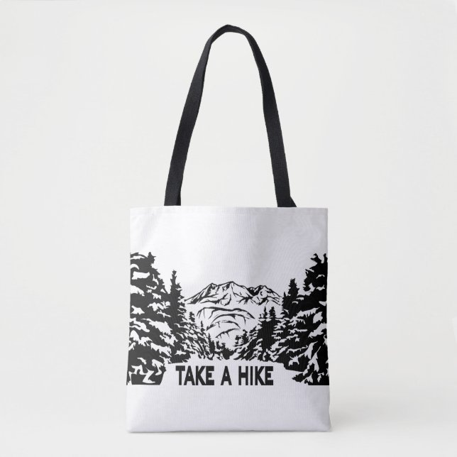 Nehmen Sie eine monochrome Berglandschaft zu Wande Tasche (Vorderseite)