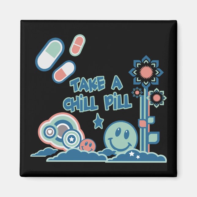 Nehmen Sie eine Pille Magnet (Vorne)