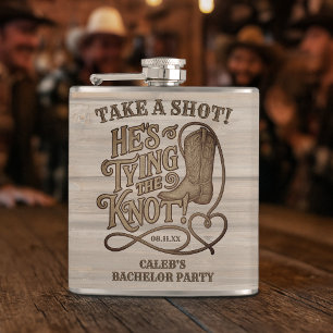 Nehmen Sie eine Shooting, die Knot Cowboy Bachelor Flachmann