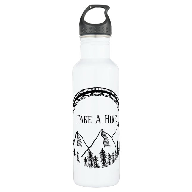 Nehmen Sie eine Wanderungswasserflasche Edelstahlflasche (Vorderseite)
