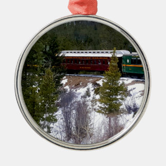 Nehmen Sie eine Winter-Fahrt auf die Silbernes Ornament