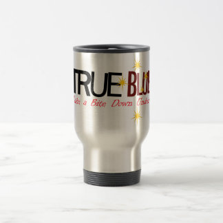 Nehmen Sie einen Biss unten unter Reise-Tasse Reisebecher