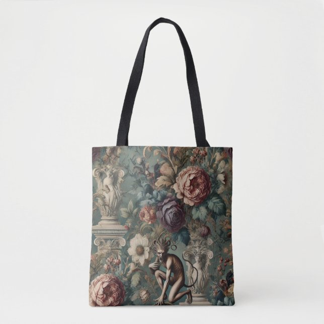 Nehmen Sie einen Bow - Gothic Floral Design Tasche (Vorderseite)