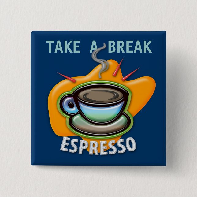 Nehmen Sie einen Bruch - Schale Espresso - Knopf Button (Vorderseite)