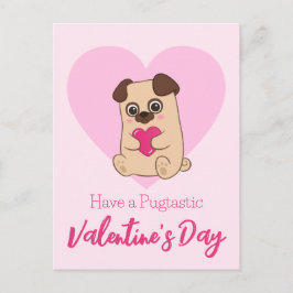 Nehmen Sie einen pugtastischen Valentinstag | Funn Postkarte
