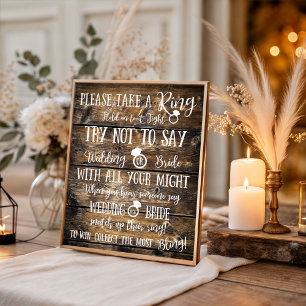 Nehmen Sie einen Ring, sagen Sie nicht Hochzeit, B Poster