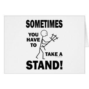 Nehmen Sie einen Stand