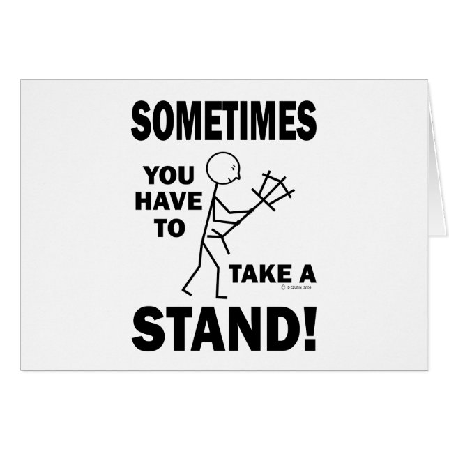 Nehmen Sie einen Stand (Vorderseite (Horizontal))