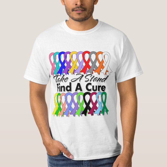 Nehmen Sie einen Stand finden einen Heilungs-Krebs T-Shirt (Vorderseite)