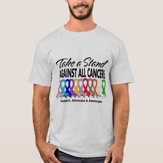 Nehmen Sie einen Stand gegen alle Krebse T-Shirt (Vorderseite)
