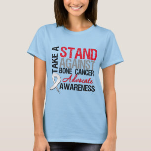 Nehmen Sie einen Stand gegen Knochen-Krebs T-Shirt