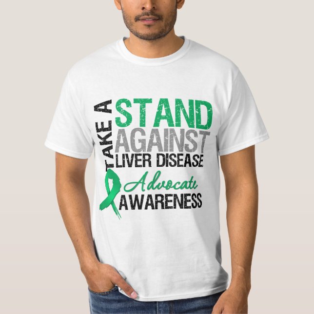 Nehmen Sie einen Stand gegen Leberkrankheit T-Shirt (Vorderseite)