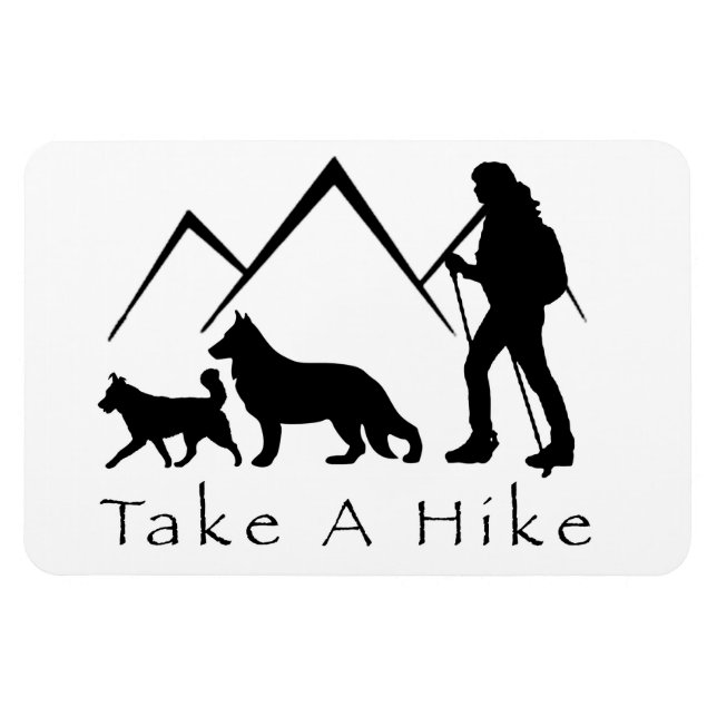 Nehmen Sie einen Wandermagnet-German Shepherd/Husk Magnet (Horizontal)