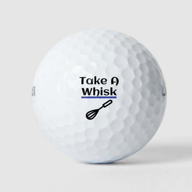Nehmen Sie einen Whisk Baking Pub Kochen Geschenk  Golfball (Vorderseite)