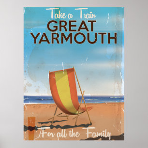 Nehmen Sie einen Zug nach Great Yarmouth Reiseplak Poster