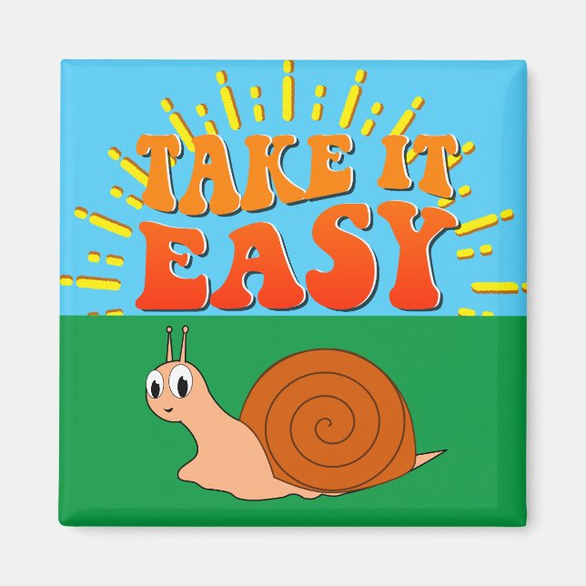 Nehmen Sie einfach Niedlichen Cartoon Schnecke Sun Magnet (Vorne)