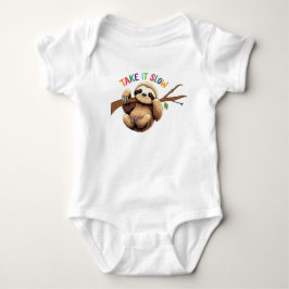 Nehmen Sie es langsam Baby Strampler