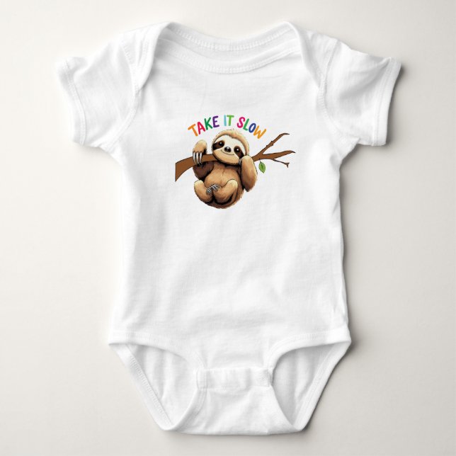Nehmen Sie es langsam Baby Strampler (Vorderseite)