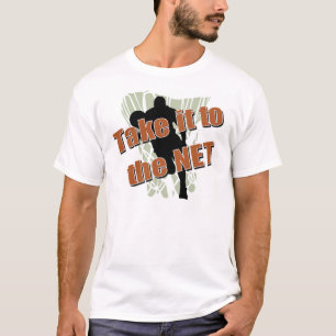 Nehmen Sie es zum Nettobasketball-Shirt T-Shirt