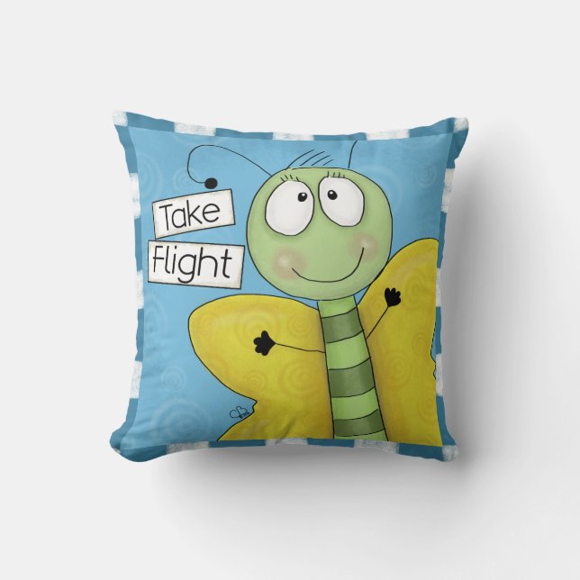 Nehmen Sie Flight Butterfly Kissen (Vorderseite)