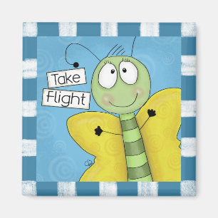 Nehmen Sie Flight Butterfly Magnet