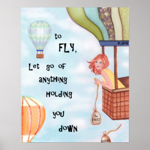 Nehmen Sie Flug - inspirierend Kunst-Druck Poster