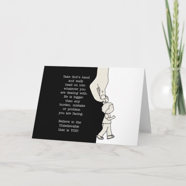 Nehmen Sie Gottes Hand Karte (Vorderseite)