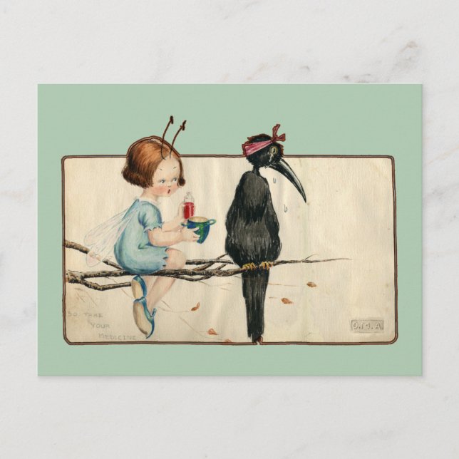 Nehmen Sie Ihre Medizin Postkarte (Vorderseite)