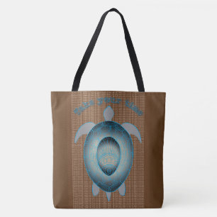 Nehmen Sie Ihre Zeit Schildkröte motivierend Zitat Tasche