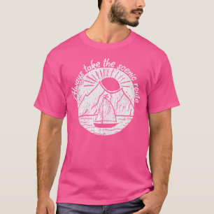 Nehmen Sie immer das Landschaftliche Route Camping T-Shirt