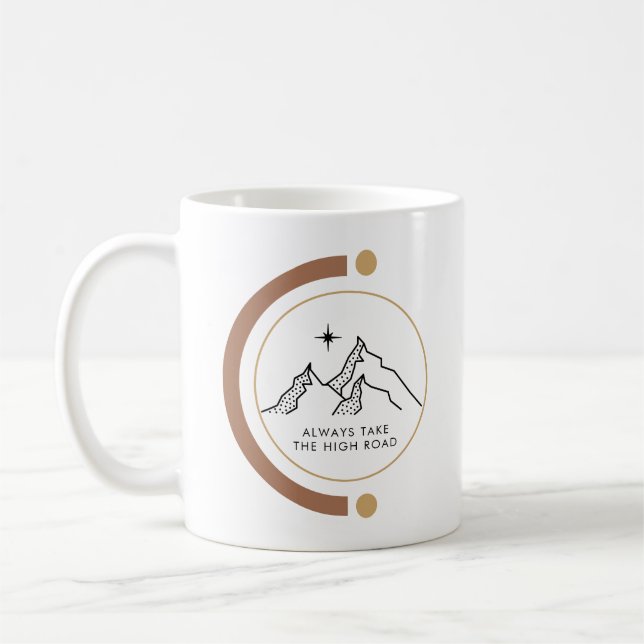 Nehmen Sie immer ein Motivierend Highway-Zitat Kaffeetasse (Links)