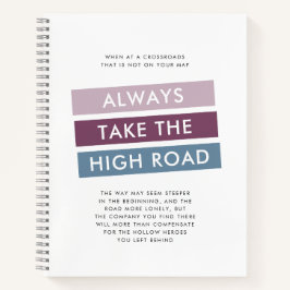 Nehmen Sie immer ein Motivierend Highway-Zitat Notizbuch