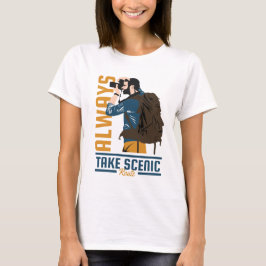 Nehmen Sie immer Landschaftliches Camping und Aben T-Shirt