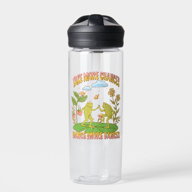 Nehmen Sie mehr Chancen, tanzen Sie mehr Tanz Trinkflasche (Vorderseite)