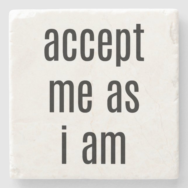 Nehmen Sie mich an, als ich Marmorstein-Untersetze Steinuntersetzer (Vorderseite)