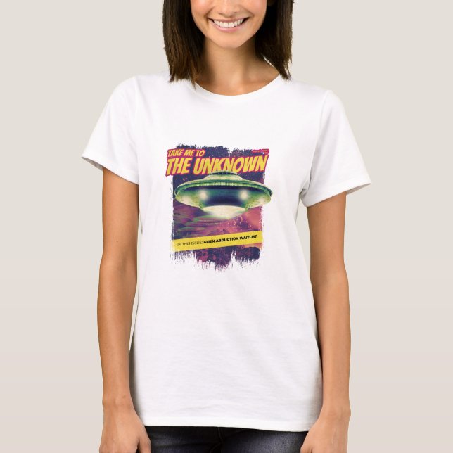 Nehmen Sie mich mit zum unbekannten Retro-Magazin- T-Shirt (Vorderseite)
